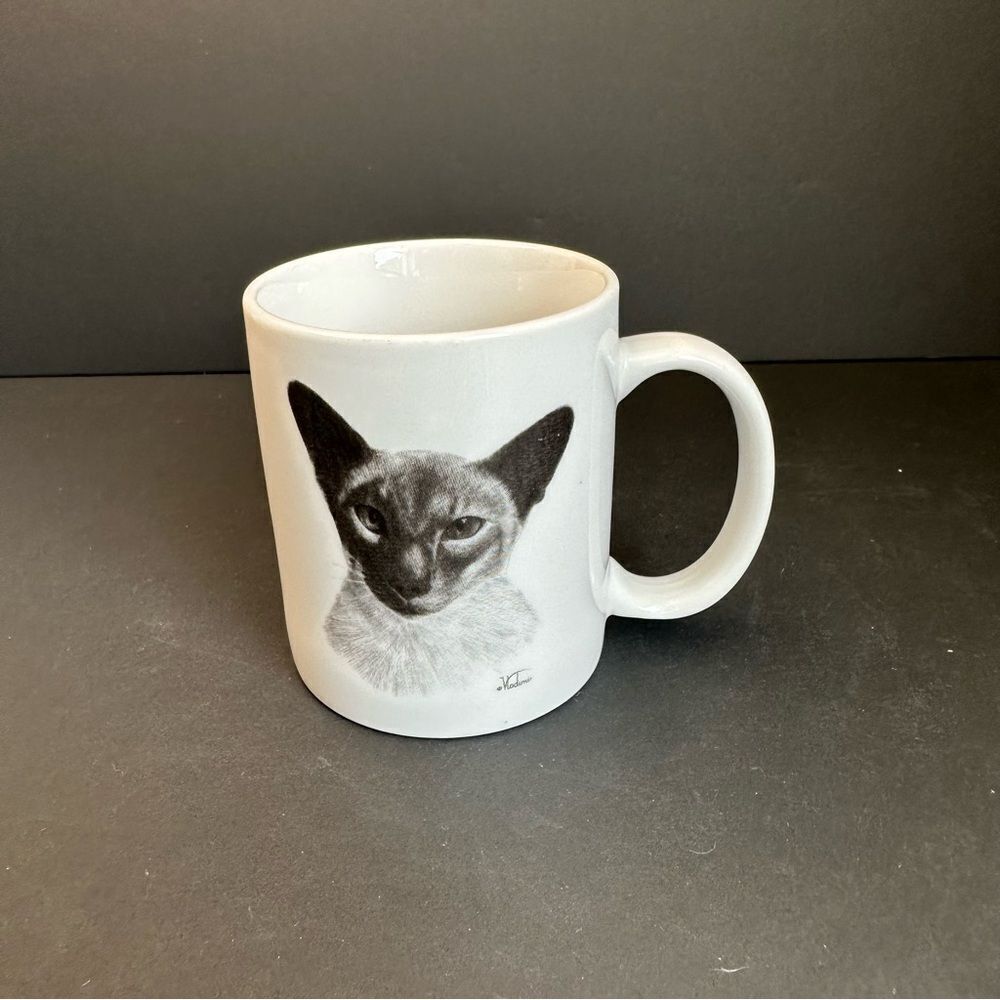 Rosalinde Porcelain Vladimir Siamese Cat Mug 12‎ Oz Vintage